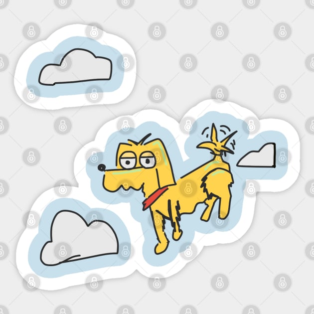 The Flying Dog Sticker by tamir2503